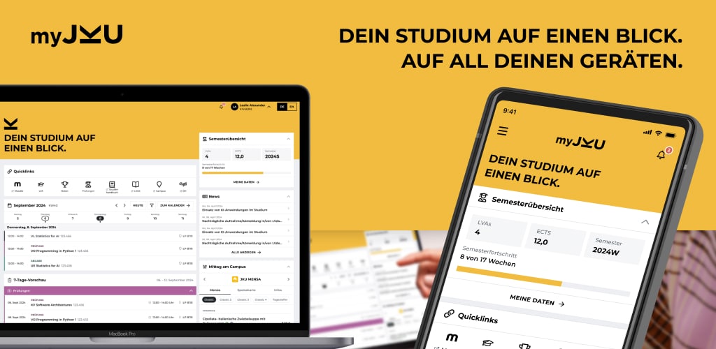 myJKU – Studierendenplattform für mobile und desktop